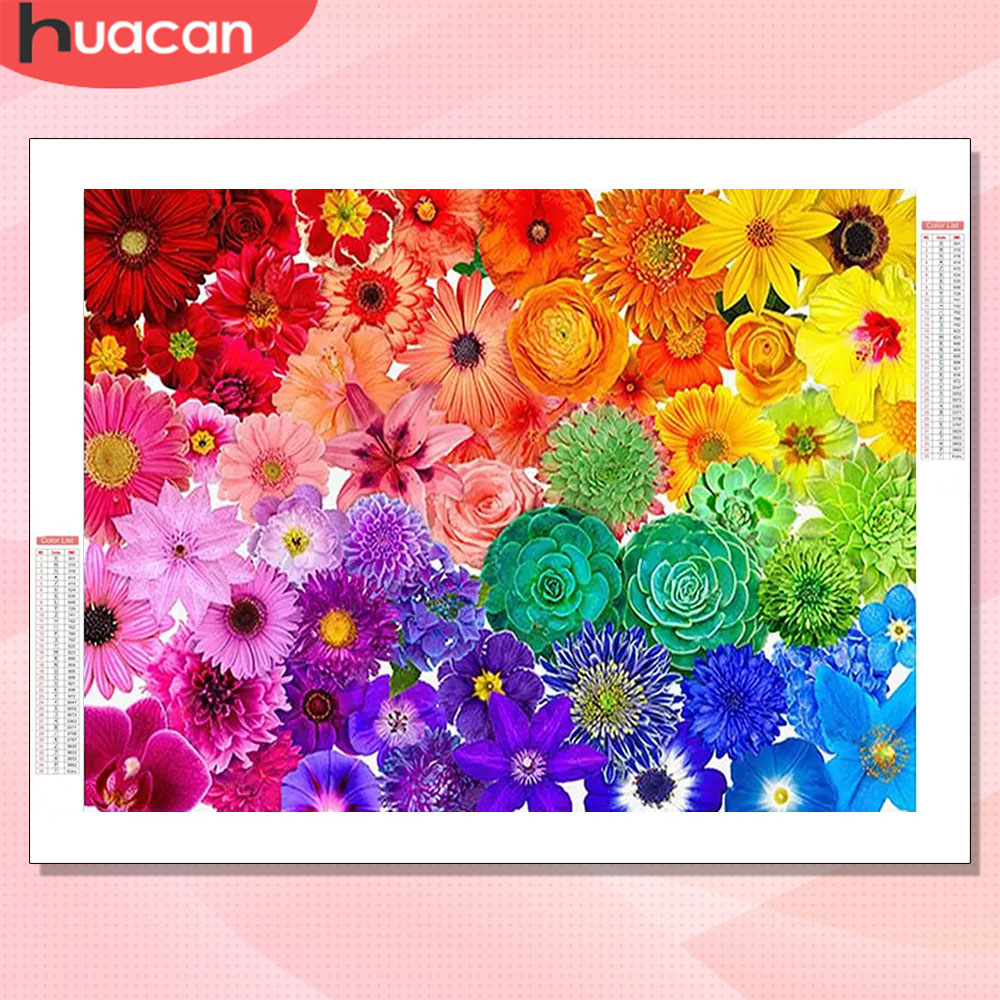 HUACAN Diamond Art Kits Bunga  - Resin Art Rose ulasan dan harga